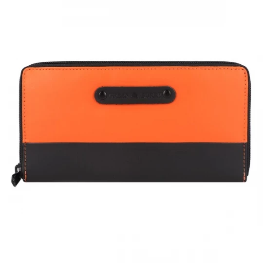 Foto van product GREENBURRY Portemonnee 'Upcycled Tarpaulin ' oranje / zwart
