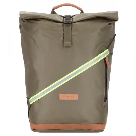Foto van product GREENBURRY Rugzak 'Aviator' cognac / lichtgrijs / olijfgroen / neongroen