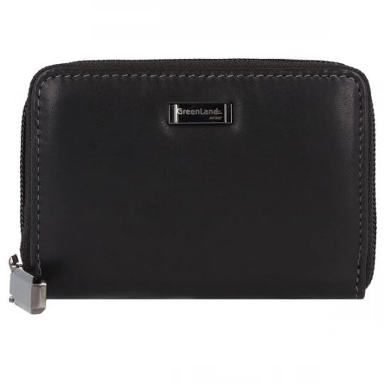 Foto van product Greenland Nature Portemonnee 'Black Nappa' zwart
