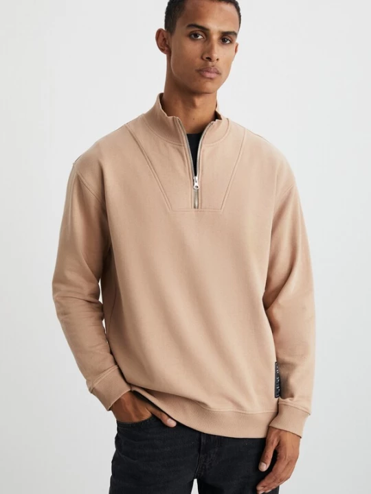 Foto van product Grimelange Sweatshirt donkerbeige / zwart