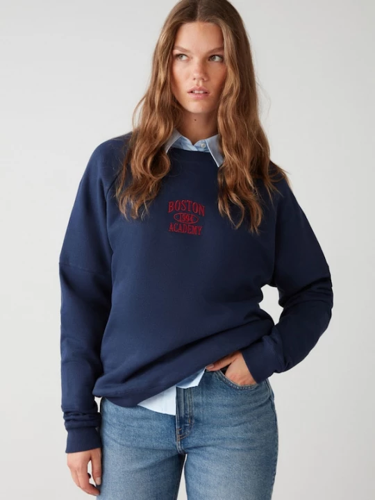 Foto van product Grimelange Sweatshirt indigo / donkerrood