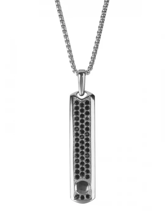 Foto van product GT Collection Hangers 'Black Zircon' zilvergrijs