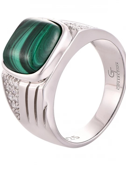 Foto van product GT Collection Ring 'MALACHITE' groen / zilver