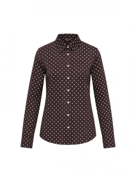 Foto van product GUESS Blouse 'NEW LS CLOUIS W6YH68 W3212' bruin