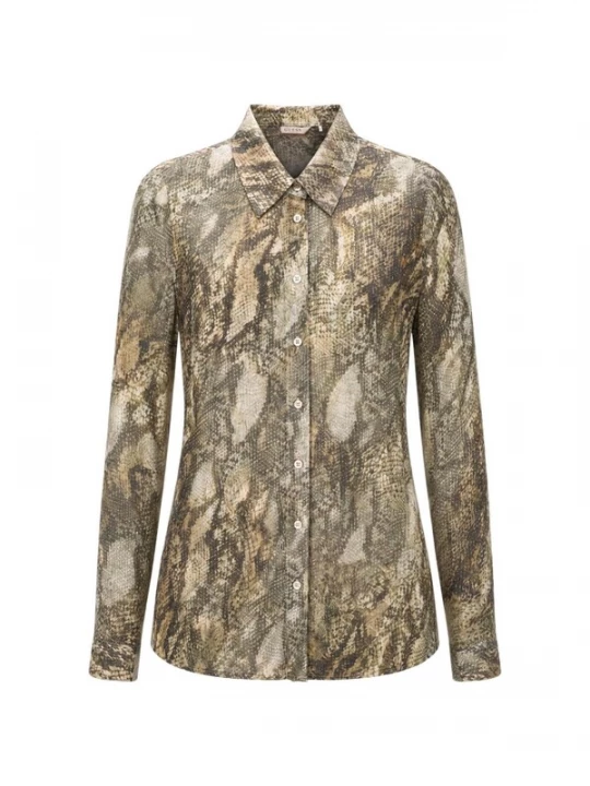 Foto van product GUESS Blouse 'NEW LS CLOUIS W6YH68 W3212' donkerbeige