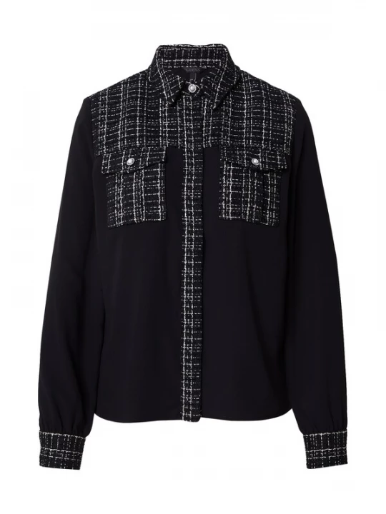 Foto van product GUESS Blouse 'Sandra' zilvergrijs / zwart