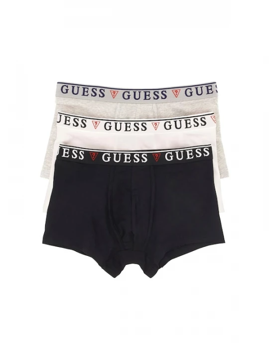 Foto van product GUESS Boxershorts 'Brian' navy / grijs / bloedrood / wit
