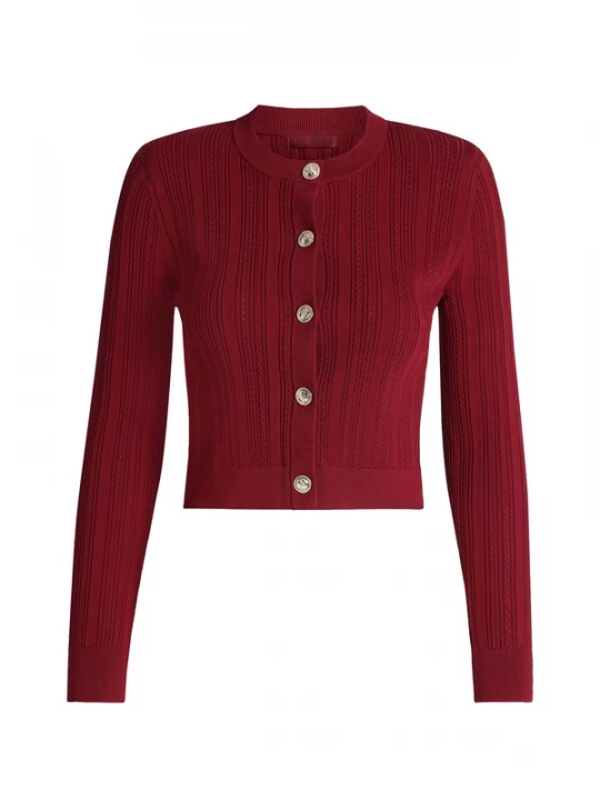 Foto van product GUESS Gebreid vest 'CARMEN' wijnrood