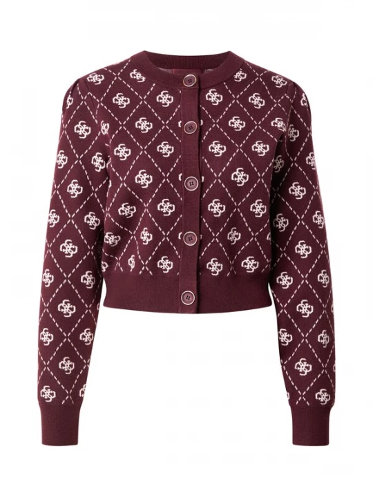 Foto van product GUESS Gebreid vest 'SARAH' cyclaam / wit