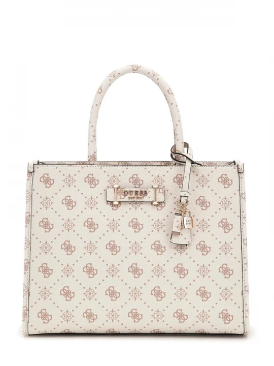 Foto van product GUESS Handtas 'BandouliÃ¨re Silia Girlfriend Sat Vanilla Logo GP989022' wit