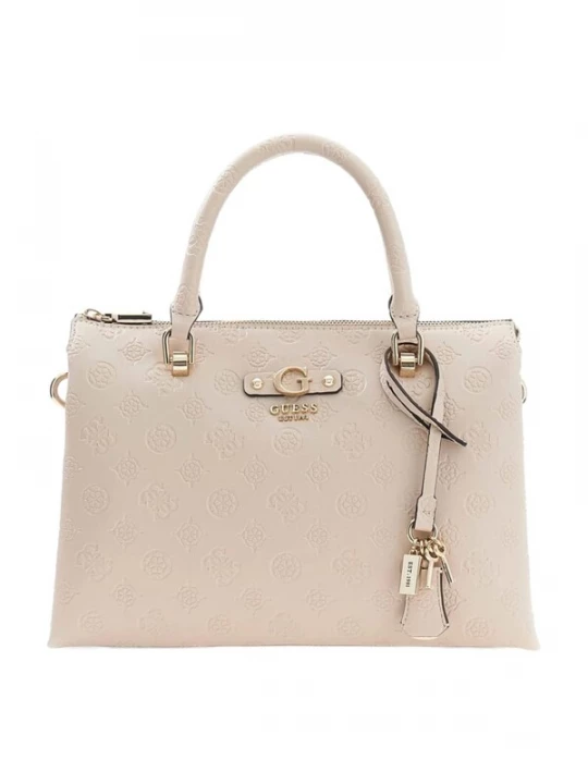 Foto van product GUESS Handtas 'Guess Sac Bandoulière Dita Dome Satchel Light Taupe Logo' lichtbeige