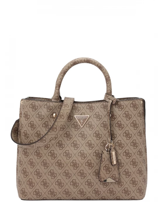 Foto van product GUESS Handtas 'MERIDIAN II GIRLFRIEND SATCHEL' bruin / lichtbruin