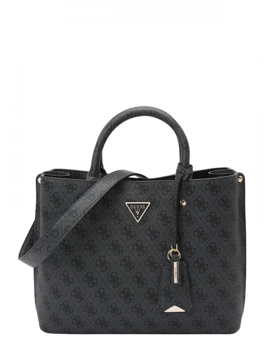 Foto van product GUESS Handtas 'MERIDIAN II GIRLFRIEND SATCHEL' grafiet / zwart