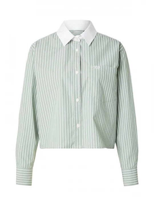 Foto van product GUESS JEANS Blouse pastelgroen / wit