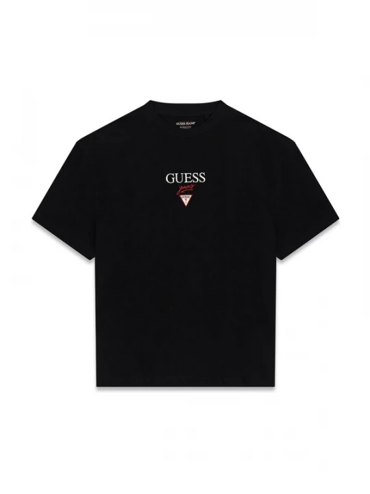Foto van product GUESS JEANS Shirt 'BAKER' donkerrood / zwart / wit