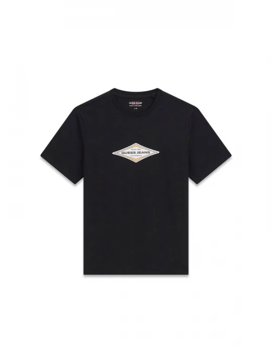 Foto van product GUESS JEANS Shirt 'DIAMOND' honing / zwart / offwhite