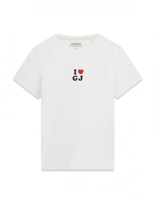 Foto van product GUESS JEANS Shirt 'I LOVE GJ' rood / zwart / wit