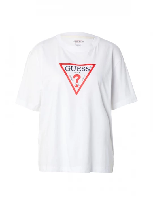 Foto van product GUESS JEANS Shirt 'ICONIC' rood / zwart / wit