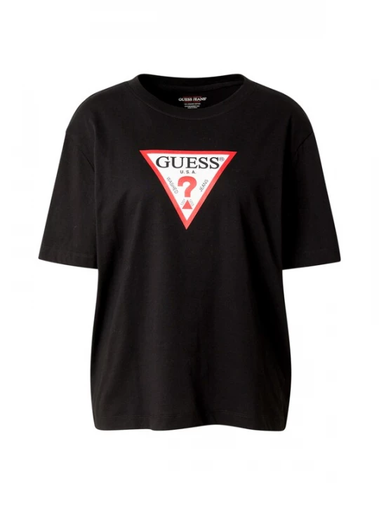 Foto van product GUESS JEANS Shirt 'ICONIC' rood / zwart / wit