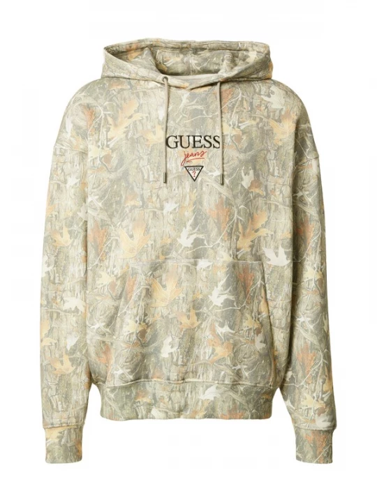 Foto van product GUESS JEANS Sweatshirt beige / lichtbruin / olijfgroen / zwart