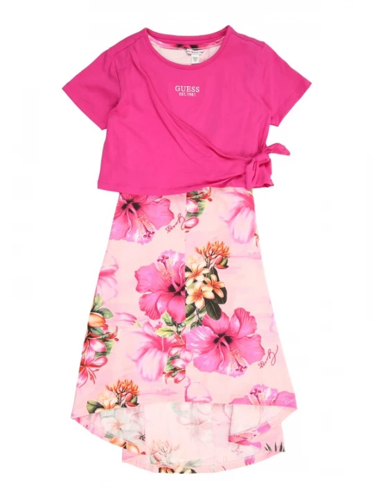 Foto van product GUESS Jurk groen / lichtoranje / pink / pastelroze