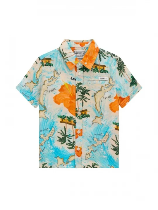 Foto van product GUESS KIDS Overhemd 'VISCOSE POPLIN SS SHIRT' gemengde kleuren
