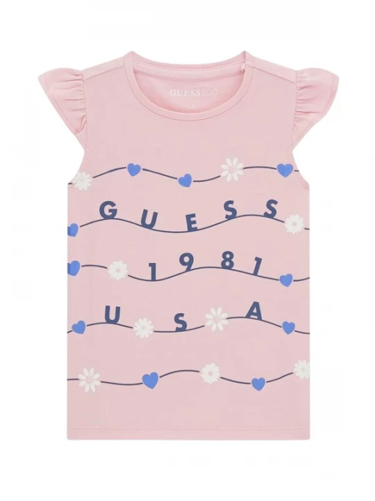 Foto van product GUESS KIDS Shirt marine / royal blue / koningsblauw / rosa / offwhite