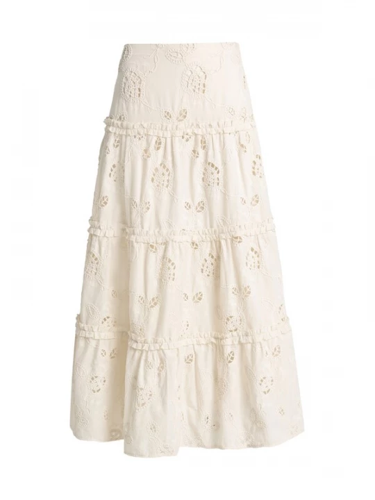 Foto van product GUESS Rok 'LENORA EYELET' lichtbeige