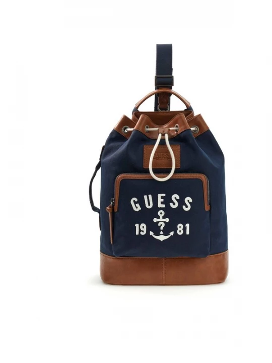 Foto van product GUESS Rugzak 'Oslo' donkerblauw / bruin / wit