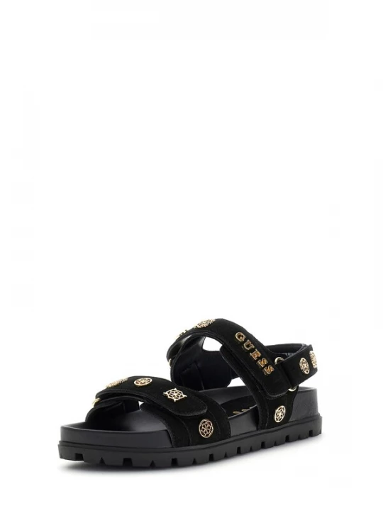 Foto van product GUESS Sandalen met riem 'FLORIZI' goud / zwart