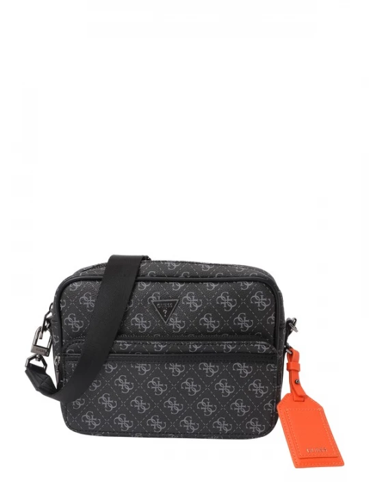 Foto van product GUESS Schoudertas 'MILANO CROSSBODY DOUBLE ZIP' grijs / zwart