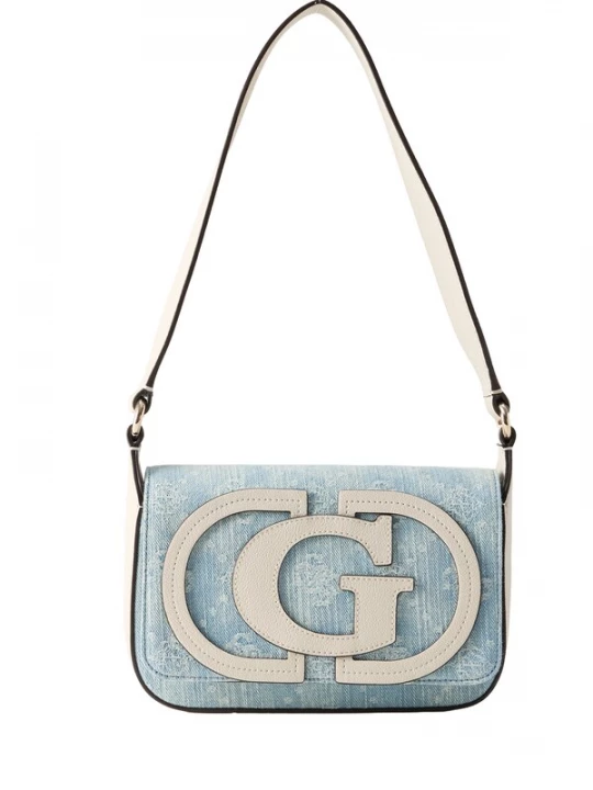 Foto van product GUESS Schoudertas 'Ruby' beige / blauw denim