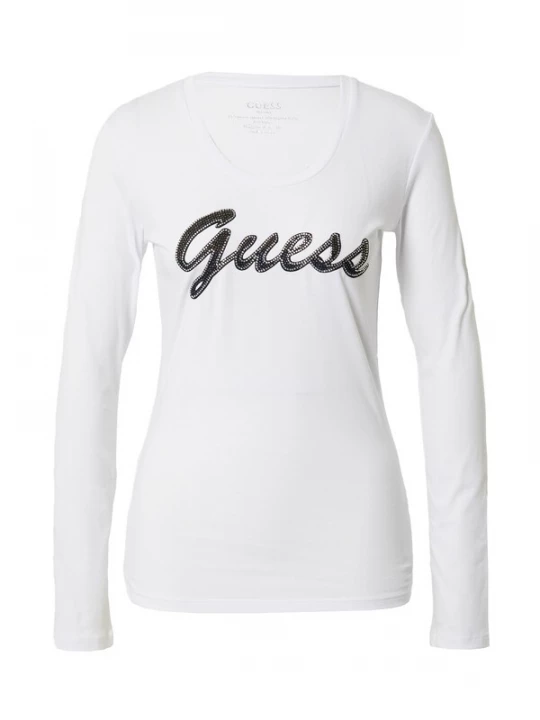 Foto van product GUESS Shirt 'Adriana' blauw / kaki / zwart / wit