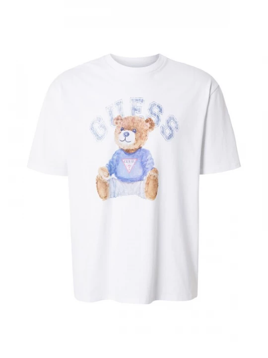 Foto van product GUESS Shirt 'BEAR' royal blue / koningsblauw / ombergrijs / wit