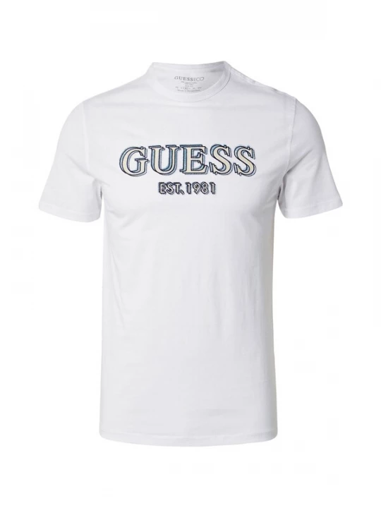 Foto van product GUESS Shirt beige / lichtblauw / wit