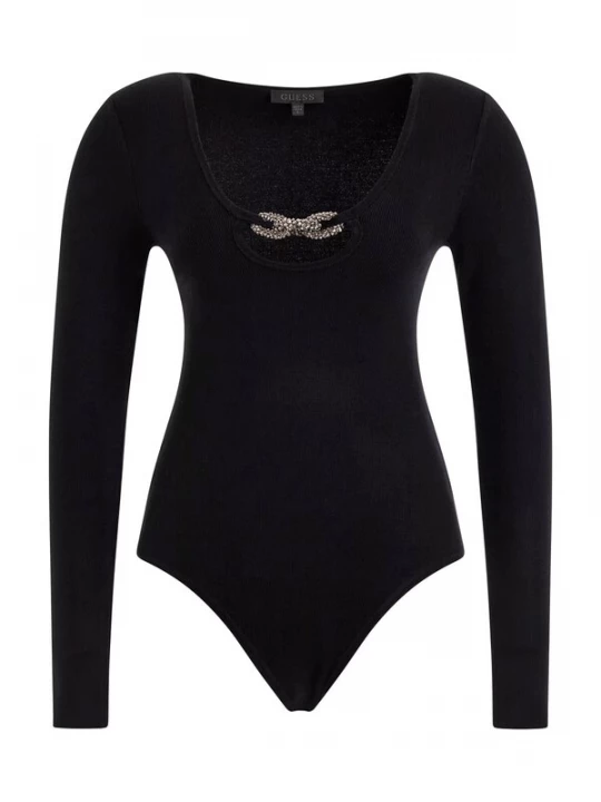 Foto van product GUESS Shirt body 'Bling Ring Umi' zwart / zilver