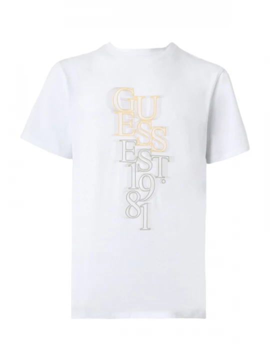 Foto van product GUESS Shirt citroengeel / grijs / wit