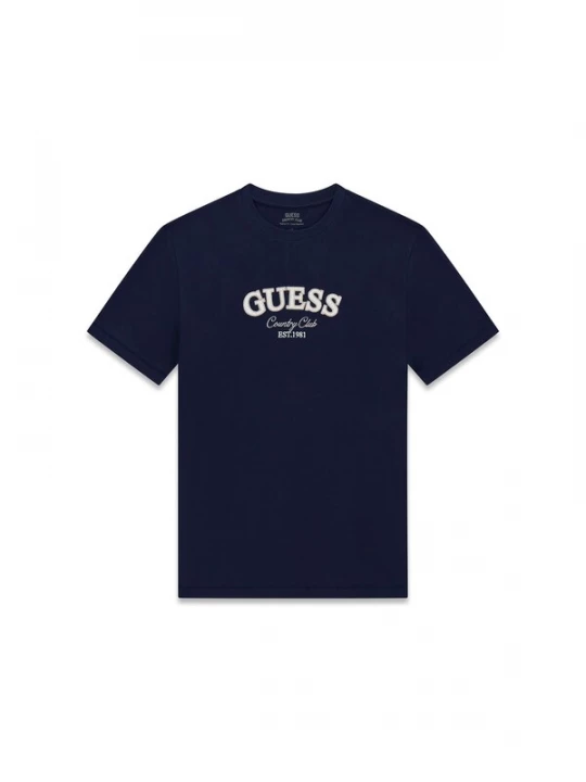 Foto van product GUESS Shirt 'COUNTRY CLUB' donkerblauw / wit
