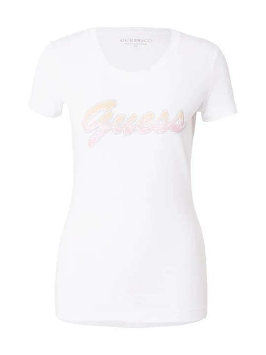 Foto van product GUESS Shirt 'DEGRADE' perzik / rosa / zilver / wit