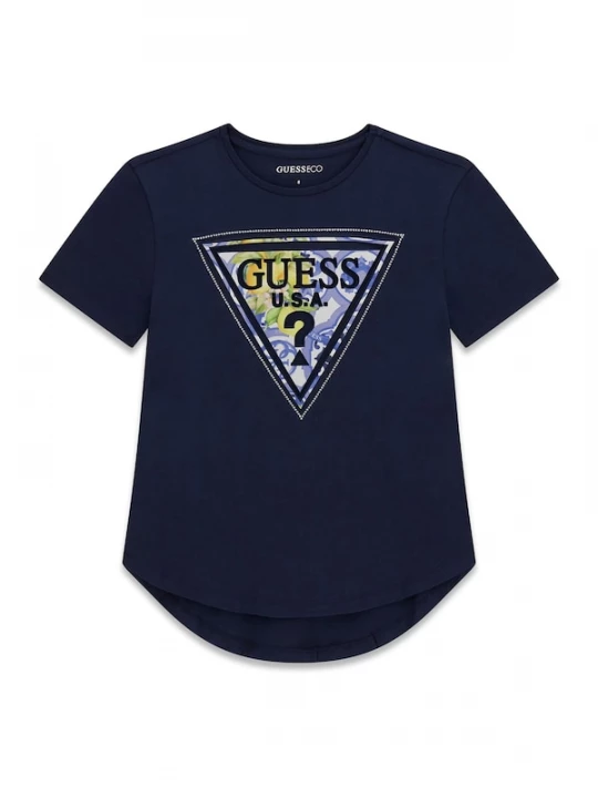 Foto van product GUESS Shirt donkerblauw / citroen / groen / offwhite