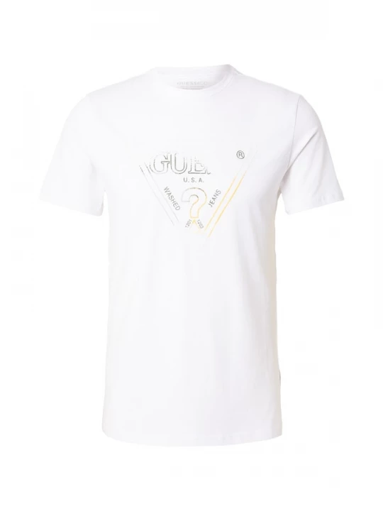 Foto van product GUESS Shirt donkergrijs / lichtoranje / wit