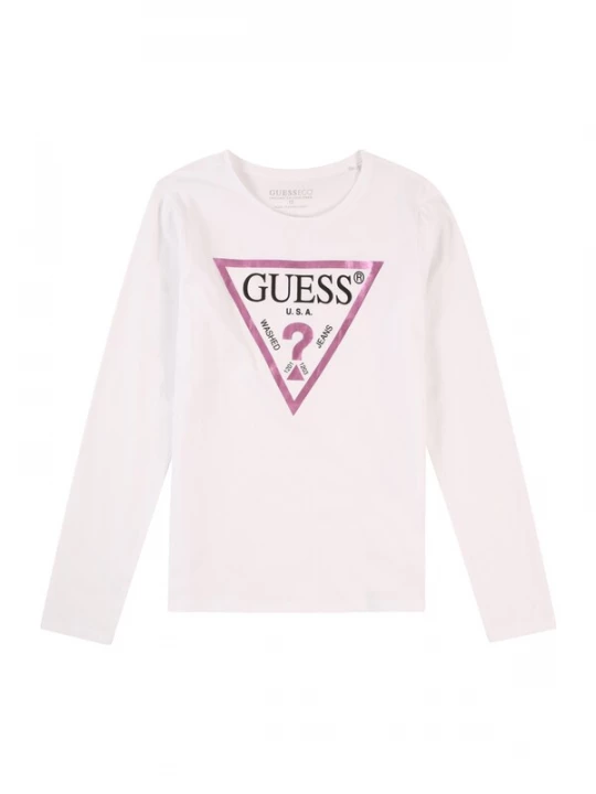 Foto van product GUESS Shirt donkerroze / zwart / offwhite