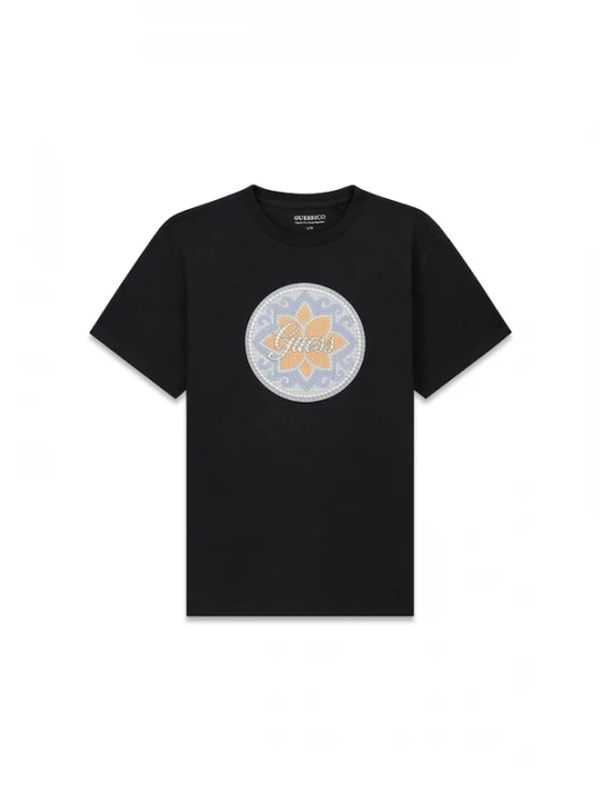 Foto van product GUESS Shirt duifblauw / oranje / zwart / wit