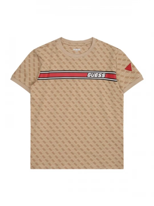 Foto van product GUESS Shirt lichtbeige / bruin / rood / zwart