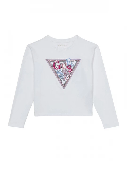 Foto van product GUESS Shirt lichtblauw / rose-goud / donkerroze / wit