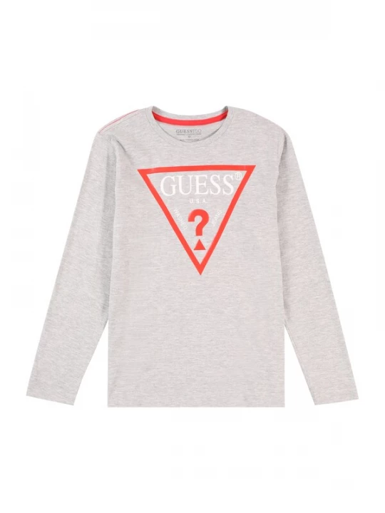Foto van product GUESS Shirt lichtgrijs / rood / wit