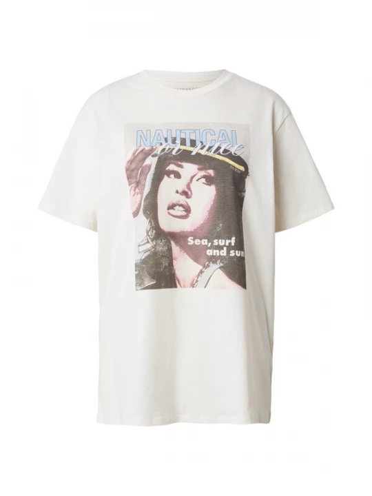 Foto van product GUESS Shirt 'SAILOR MAG' ivoor / lichtblauw / stone grey / zwart
