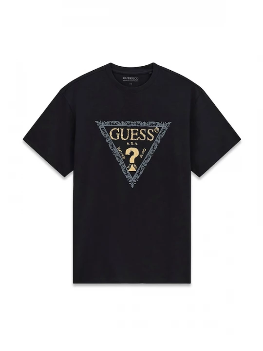 Foto van product GUESS Shirt smoky blue / lichtgeel / zwart