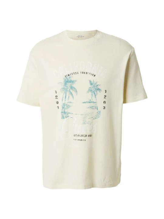 Foto van product GUESS Shirt 'SUMMER' turquoise / limoen / zwart / wit