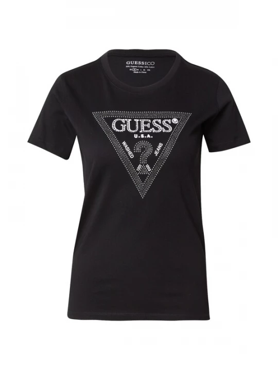 Foto van product GUESS Shirt zwart / zilver / wit
